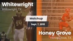 Matchup: Whitewright High vs. Honey Grove  2018