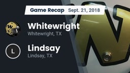 Recap: Whitewright  vs. Lindsay  2018