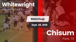 Matchup: Whitewright High vs. Chisum 2018