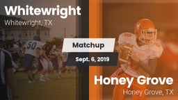 Matchup: Whitewright High vs. Honey Grove  2019