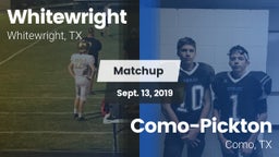 Matchup: Whitewright High vs. Como-Pickton  2019
