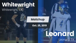 Matchup: Whitewright High vs. Leonard  2019