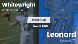 Matchup: Whitewright High vs. Leonard  2020
