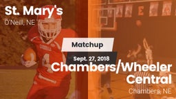 Matchup: St. Mary's High vs. Chambers/Wheeler Central  2018