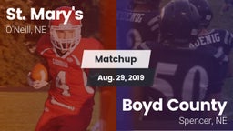 Matchup: St. Mary's High vs. Boyd County 2019