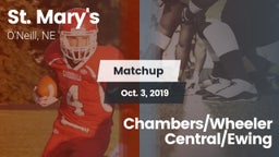 Matchup: St. Mary's High vs. Chambers/Wheeler Central/Ewing 2019