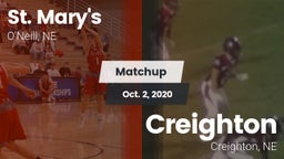 Matchup: St. Mary's High vs. Creighton  2020