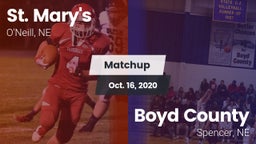 Matchup: St. Mary's High vs. Boyd County 2020