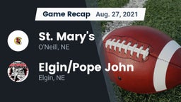 Recap: St. Mary's  vs. Elgin/Pope John  2021