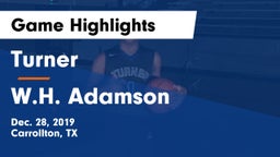 Turner  vs W.H. Adamson  Game Highlights - Dec. 28, 2019