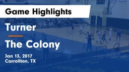 Turner  vs The Colony  Game Highlights - Jan 13, 2017