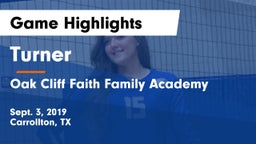 Turner  vs Oak Cliff Faith Family Academy Game Highlights - Sept. 3, 2019