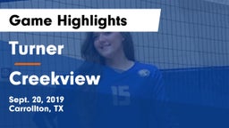Turner  vs Creekview  Game Highlights - Sept. 20, 2019