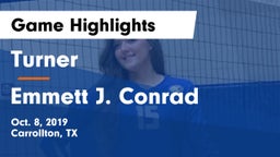 Turner  vs Emmett J. Conrad  Game Highlights - Oct. 8, 2019