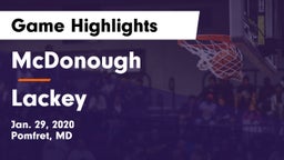 McDonough  vs Lackey  Game Highlights - Jan. 29, 2020