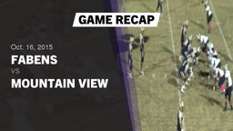 Recap: Fabens  vs. Mountain View High 2015