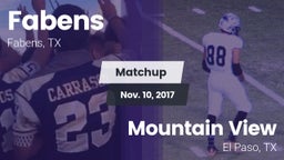 Matchup: Fabens  vs. Mountain View  2017