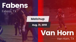 Matchup: Fabens  vs. Van Horn  2018