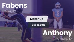 Matchup: Fabens  vs. Anthony  2018