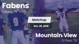 Matchup: Fabens  vs. Mountain View  2018