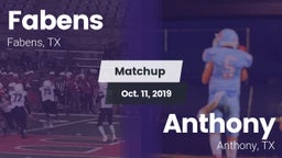 Matchup: Fabens  vs. Anthony  2019