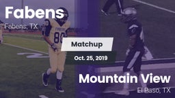 Matchup: Fabens  vs. Mountain View  2019