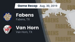 Recap: Fabens  vs. Van Horn  2019