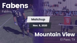 Matchup: Fabens  vs. Mountain View  2020