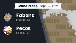 Recap: Fabens  vs. Pecos  2021