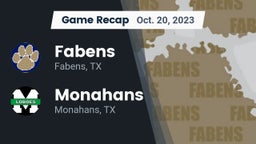 Recap: Fabens  vs. Monahans  2023