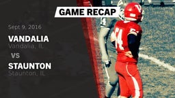 Recap: Vandalia  vs. Staunton  2016