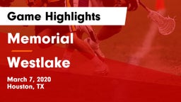 Memorial  vs Westlake  Game Highlights - March 7, 2020