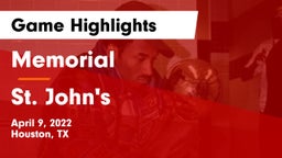 Memorial  vs St. John's  Game Highlights - April 9, 2022