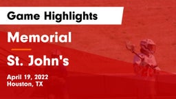 Memorial  vs St. John's  Game Highlights - April 19, 2022