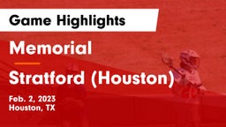 Memorial  vs Stratford  (Houston) Game Highlights - Feb. 2, 2023