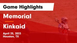 Memorial  vs Kinkaid Game Highlights - April 25, 2023