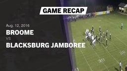 Recap: Broome  vs. Blacksburg Jamboree 2016