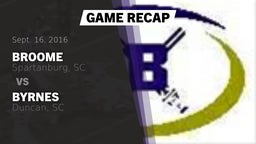 Recap: Broome  vs. Byrnes  2016