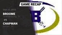 Recap: Broome  vs. Chapman  2015