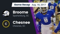 Recap: Broome  vs. Chesnee  2017
