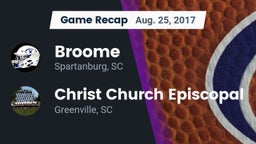 Recap: Broome  vs. Christ Church Episcopal  2017