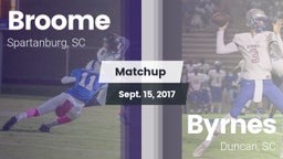 Matchup: Broome  vs. Byrnes  2017