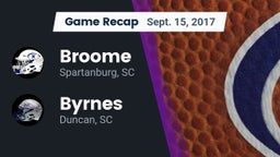 Recap: Broome  vs. Byrnes  2017