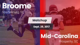 Matchup: Broome  vs. Mid-Carolina  2017