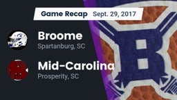 Recap: Broome  vs. Mid-Carolina  2017