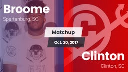 Matchup: Broome  vs. Clinton  2017