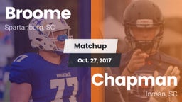 Matchup: Broome  vs. Chapman  2017