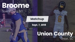 Matchup: Broome  vs. Union County  2018