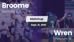 Matchup: Broome  vs. Wren  2018