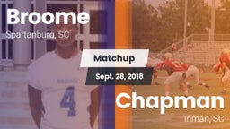 Matchup: Broome  vs. Chapman  2018